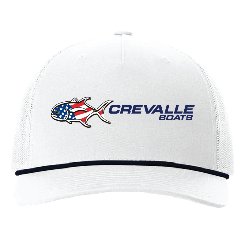 Trucker Hat - White / Navy Rope