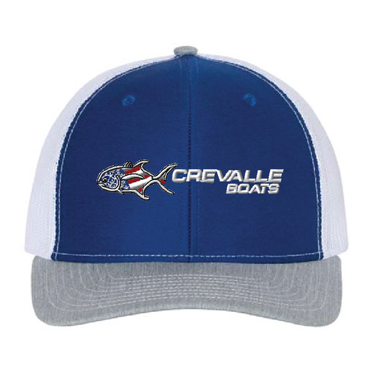 Trucker Hat - Royal / Heather / White